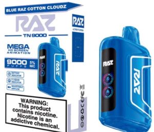 Raz TN9000 9000 puffs Blue Raz Cotton Cloudz